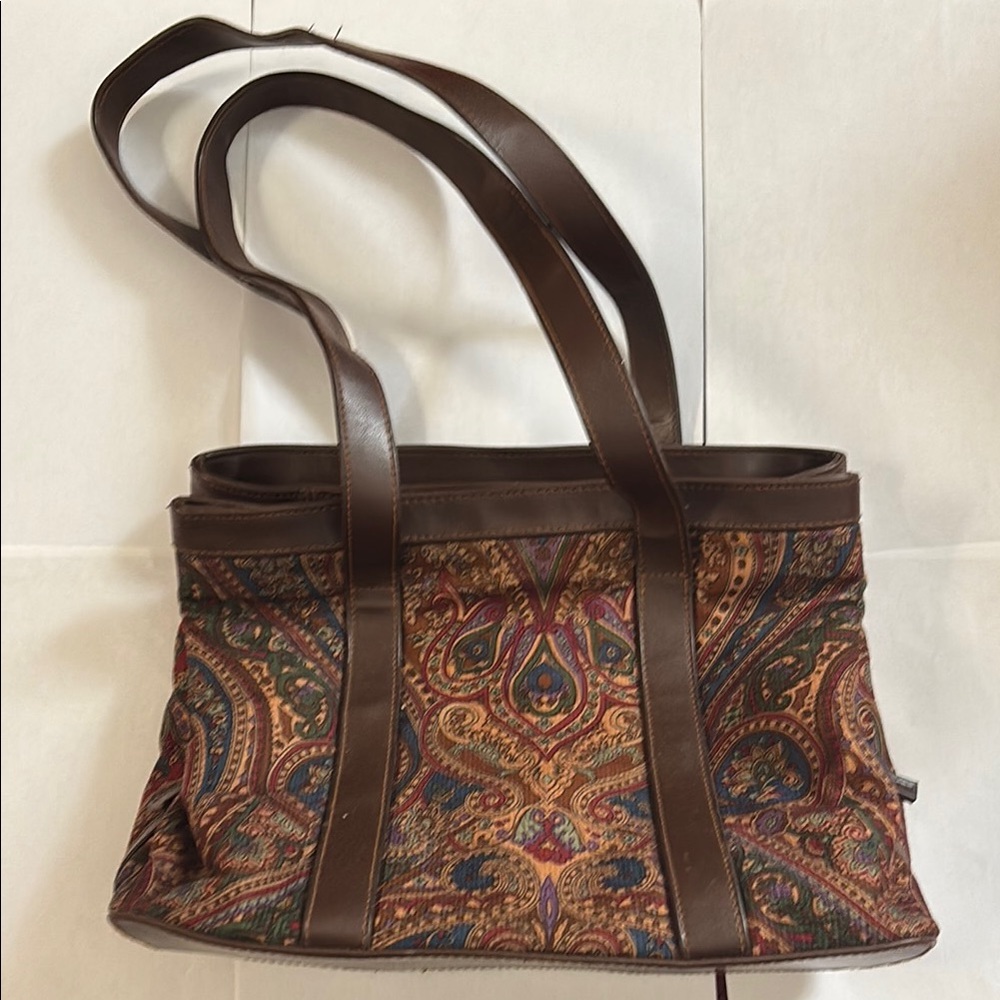 Elegant Brown Paisley St. John’s Bay Tote Bag